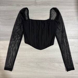 Princess Polly Black Long Sleeve Top